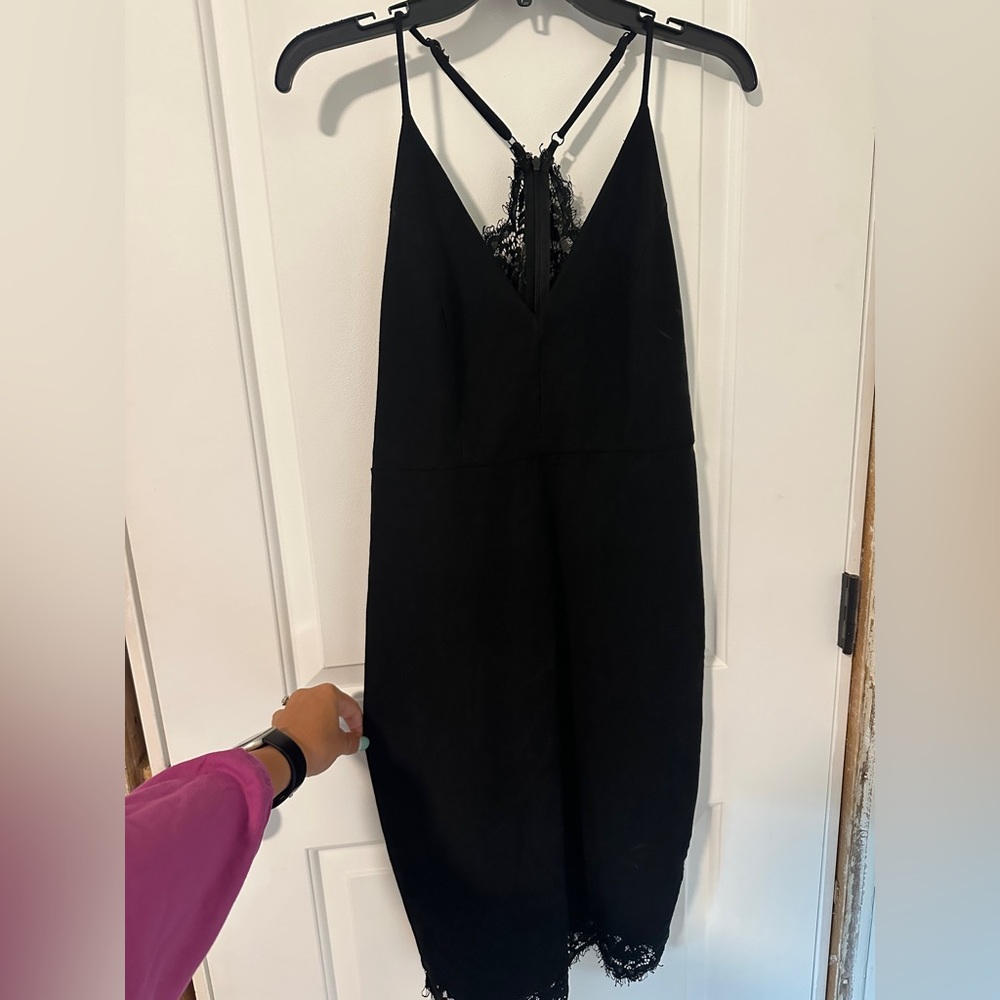 Lulu's Black Lace-Back Midi Dress